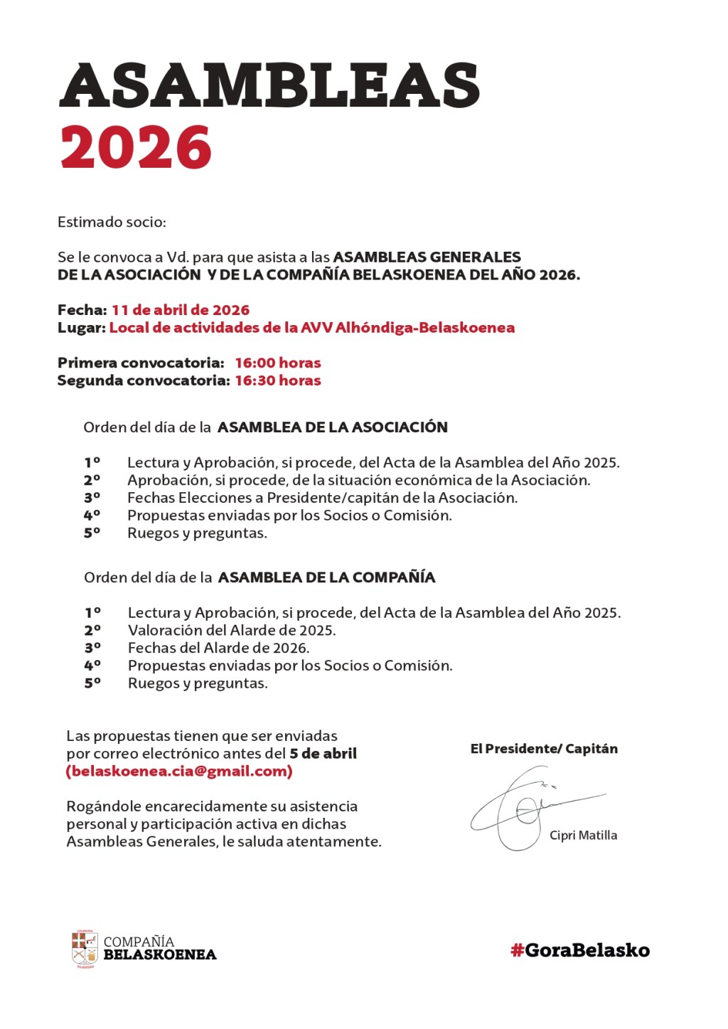 ASAMBLEAS 2026